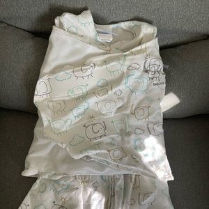 Newborn Halo Swaddle with elephants